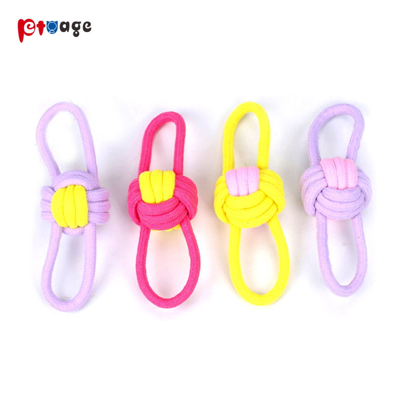Double ear Dog ball rope toys
