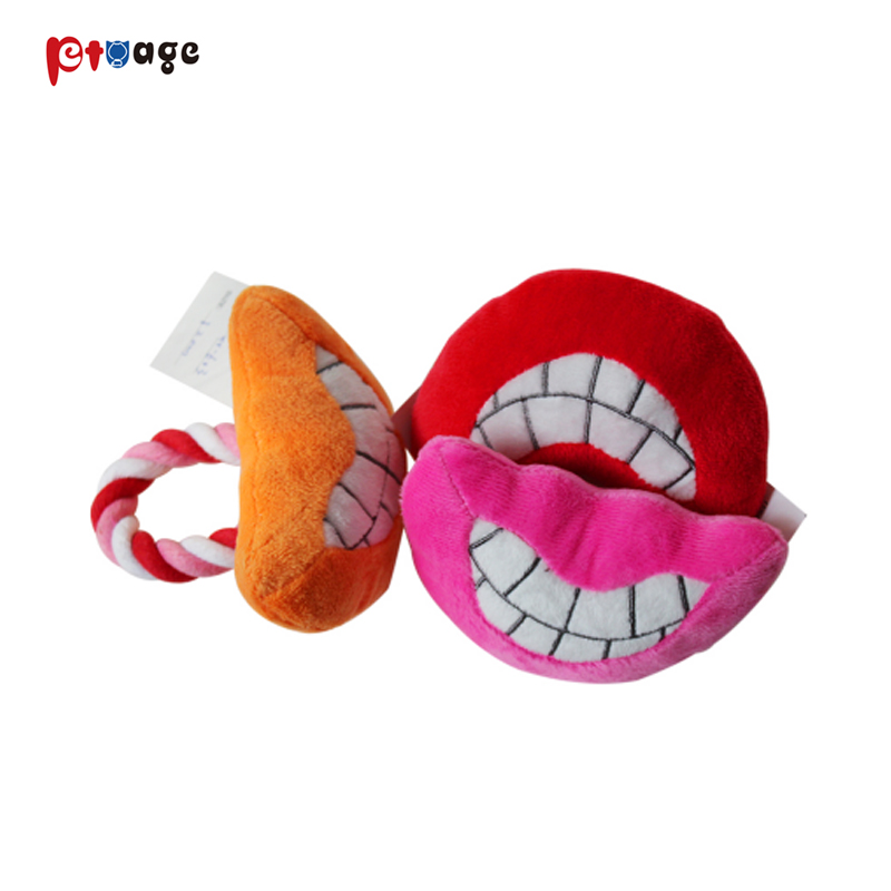 Squeaky Plush Tooth Dog Toys