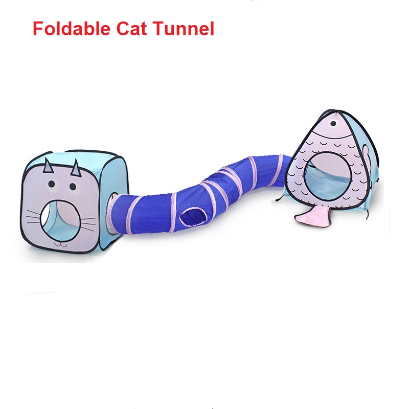 Foldable Cat Fish Cat Tunnel Toys 